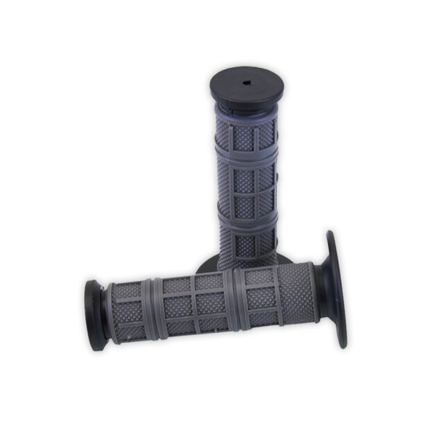 Arlows MX rubber grips, Grey / Black, 118 mm – pair