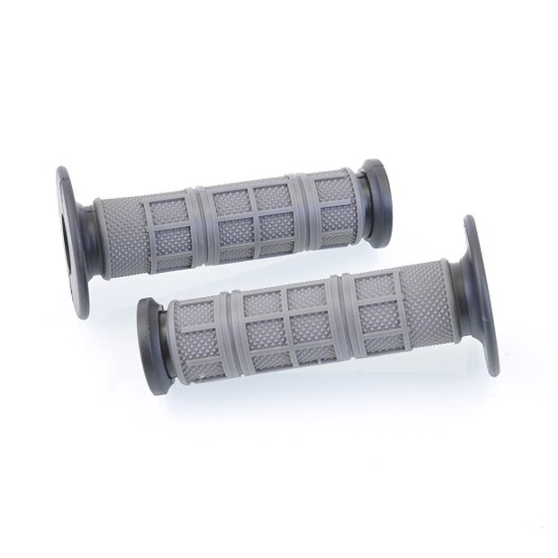 Arlows Universal MX Deluxe Grips Gray Black Supermoto Enduro Streetfighter Conversion
