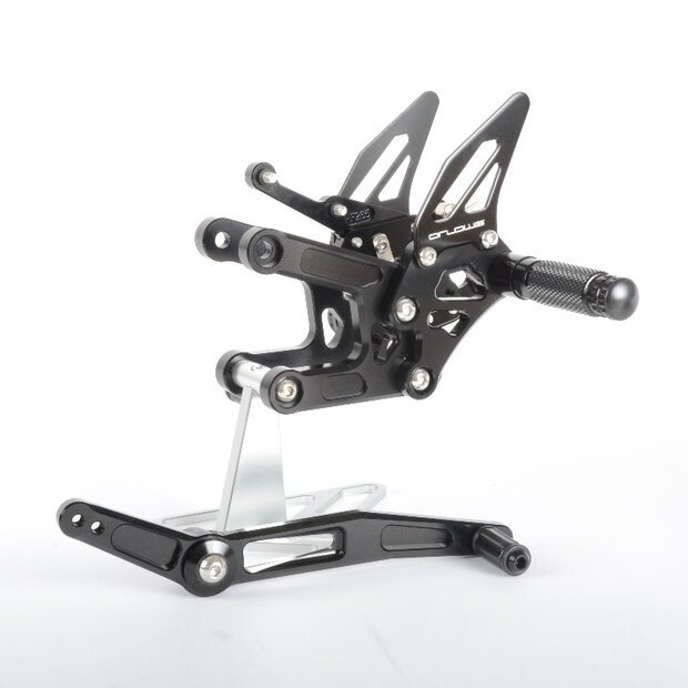 Arlows Racing Fussrastenanlage Yamaha YZF 600 R6 RJ11 RJ15 2006-2016 Schwarz