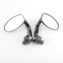 Arlows 1x CNC Bar-end mirror Black OVAL EASY