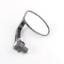 Arlows 2x CNC Bar-end mirror Black OVAL EASY