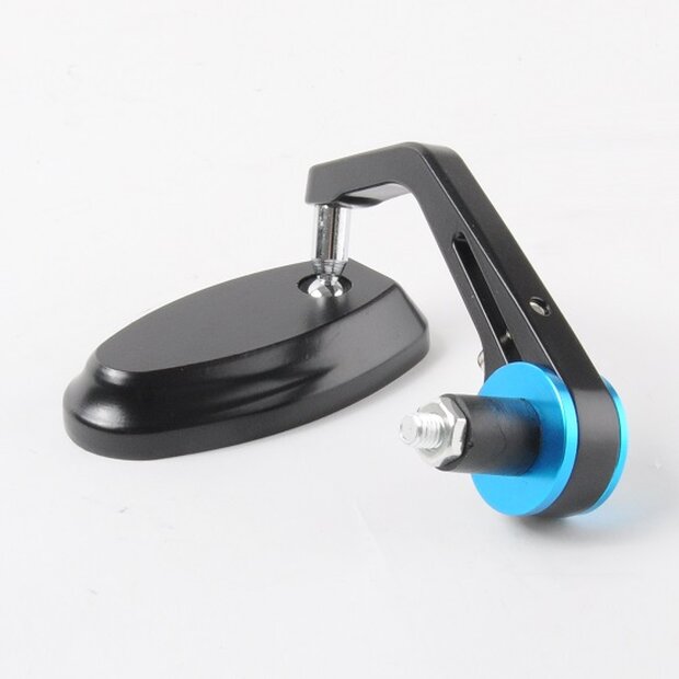 Arlows 1x CNC handlebar end mirror Handlebar mirror Blue OVAL EASY