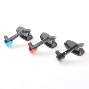 Arlows 1x CNC Bar-end mirror Blue OVAL EASY