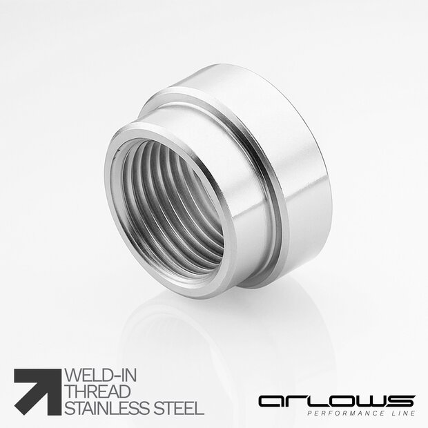 Arlows Weld-on Adapter 1/8 NPT -Stainless Steel- V2A