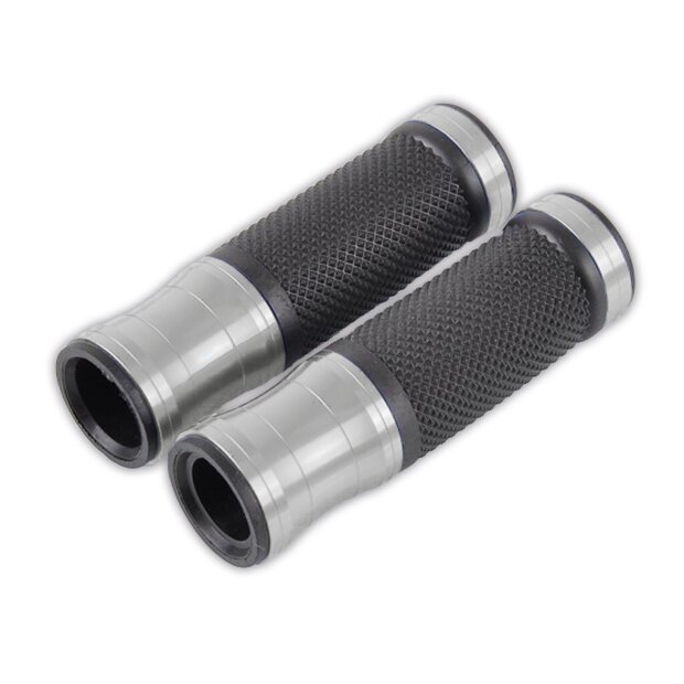 Arlows CNC handlebar grips, Grey / Anthracite / Black, 120 mm – pair