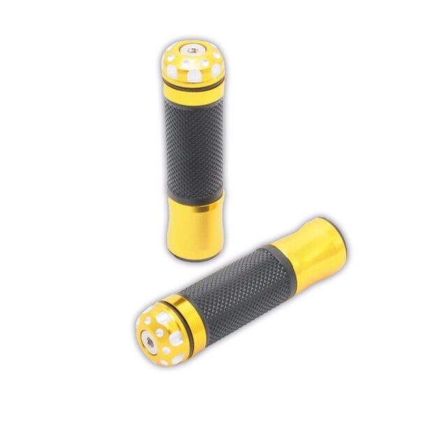 Arlows Universal CNC rubber grips color gold with end cap