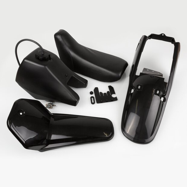 Arlows PY80 plastic kit body black fender tank seat 88-06...