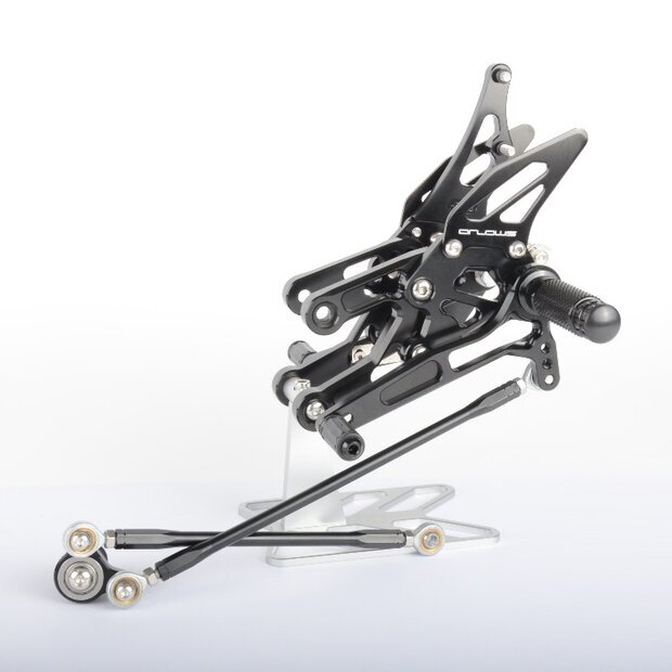 Arlows Racing footrest system Honda CBR1000RR SC57 Rearset 2004-2007 Black