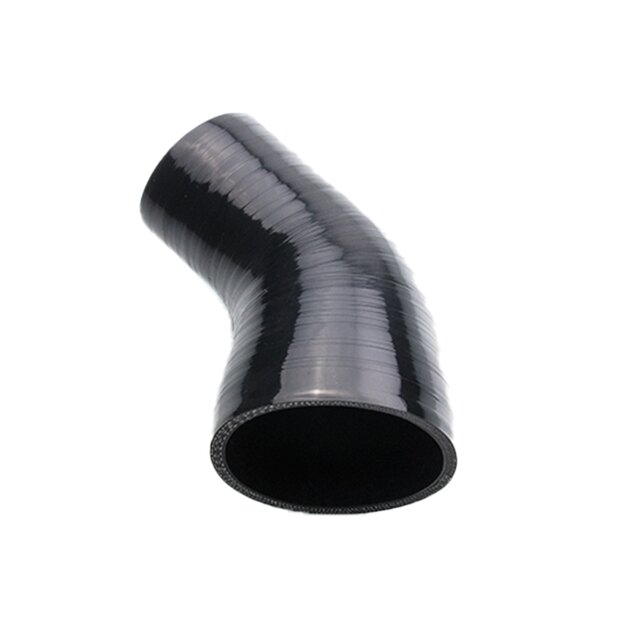Arlows  114mm auf 102mm Silikon Schlauch 45 Reduzierer ( Schwarz ) Reduzierbogen