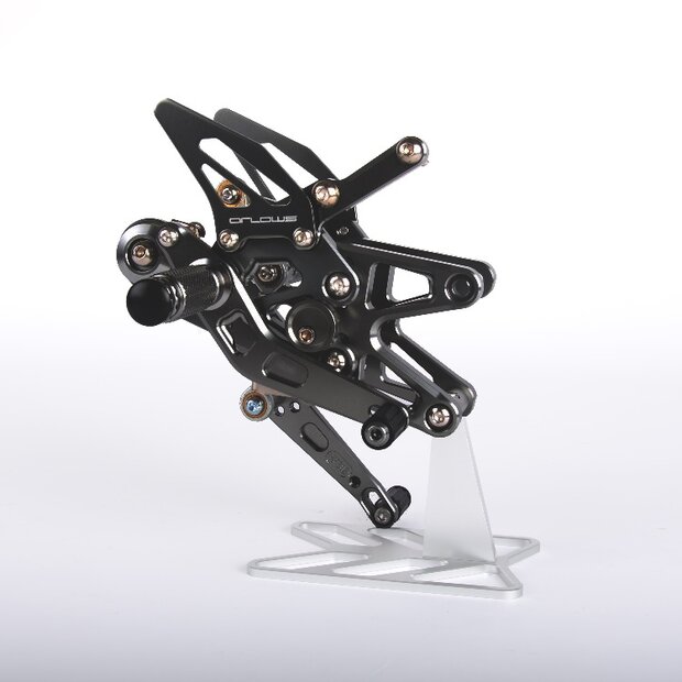 Arlows Racing footrest system Triumph Daytona 675 2013-2016 black