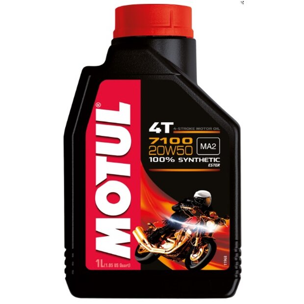 1 liter Motul 7100 MA2 20w50 4stroke engine oil ( fully...