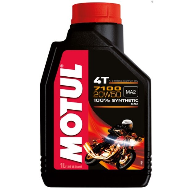 1 liter Motul 7100 MA2 20w50 4t engine oil ( fully...