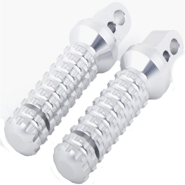Arlows footrests CNC silver front Suzuki GSXR 600 1000...