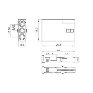 Arlows 3PIN plug SET KB suitable for CEV KTM turn signal...