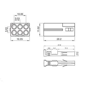 Arlows 6PIN plug SET KB suitable for CEV KTM turn signal...