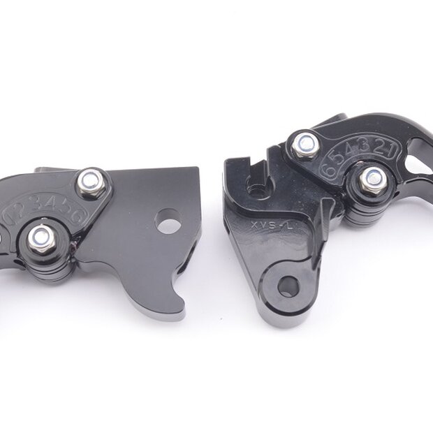 Arlows CNC Hebel short Schwarz Bremshebel Kupplungshebel Yamaha RD350 LC 84-89 Hebel