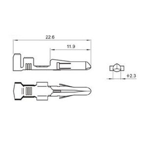Arlows 10x cable lugs suitable for CEV handlebar fitting...