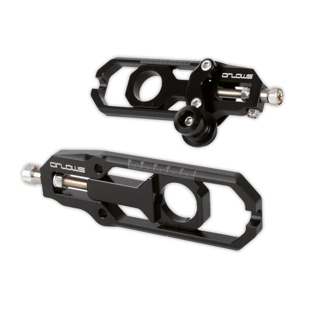 2x Arlows CNC Kettenspanner Schwarz Kawasaki ZX10R 11-15...