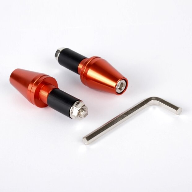Arlows 22mm Lenkergewichte Alu Lenker T5K Orange