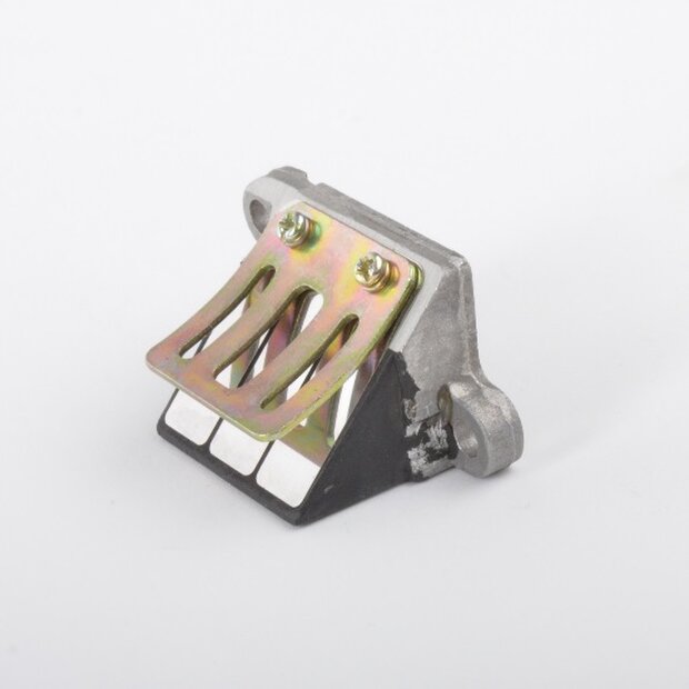 Arlows reed valve block for 50cc AC + LC Morini engines Atala Aprilia Derbi Italjet Suzuki Malaguti