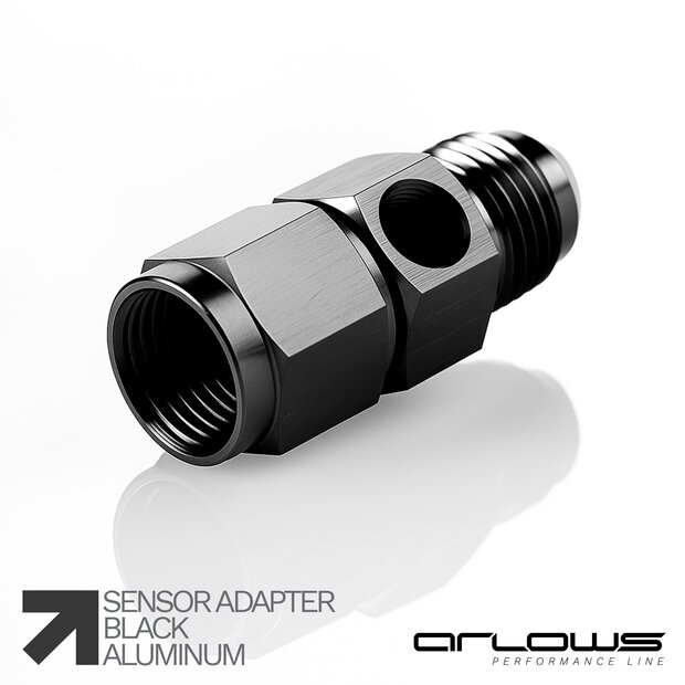 Arlows Dash 4 1/8 NPT Sensoradapter ( m�nnlich - weiblich / Schwarz )
