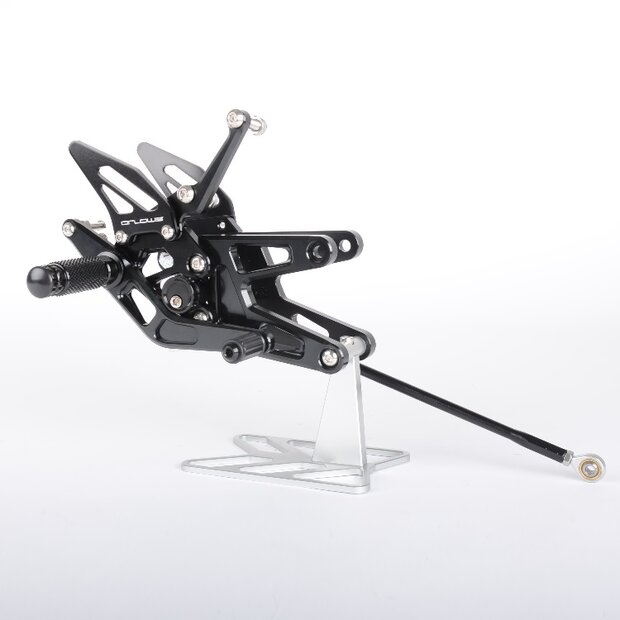 Arlows Racing Fussrastenanlage Yamaha YZF 600 R6 RJ05 RJ09 03-05 Schwarz
