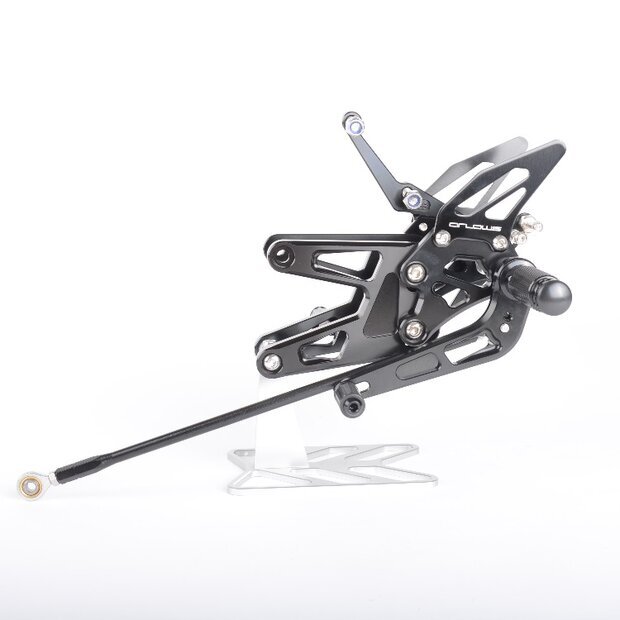 Arlows Racing Fussrastenanlage Yamaha YZF 600 R6 RJ05 RJ09 03-05 Schwarz