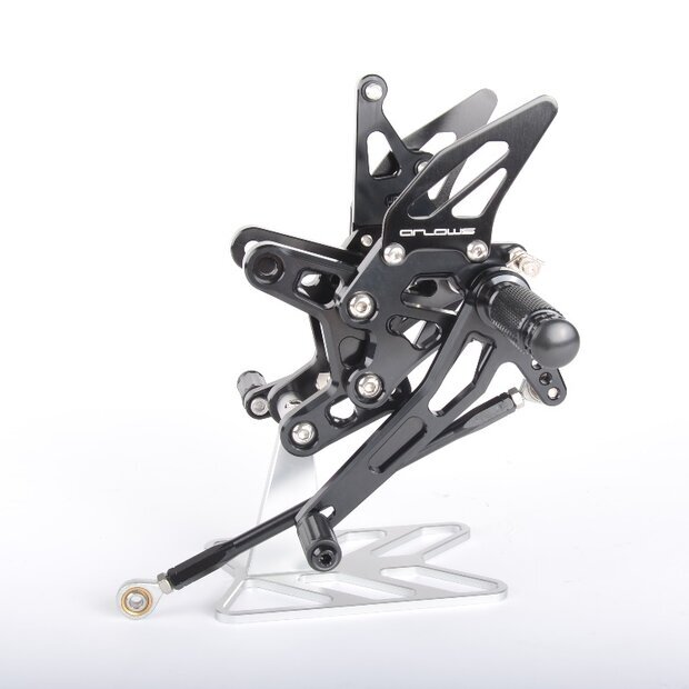 Arlows Racing footrest system Kawasaki ZX6R ZX600 2005-2018 Black