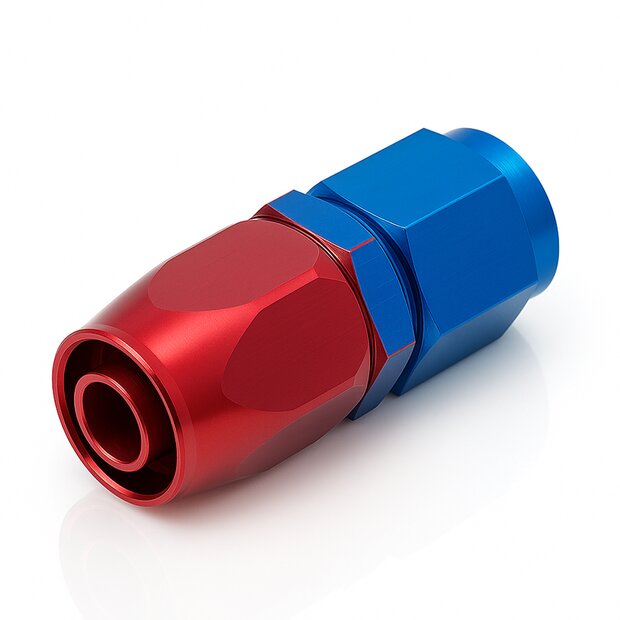 Arlows Alu Dash Fitting - Straight - Blue Dash 6 (9/16 - 18 UNF)