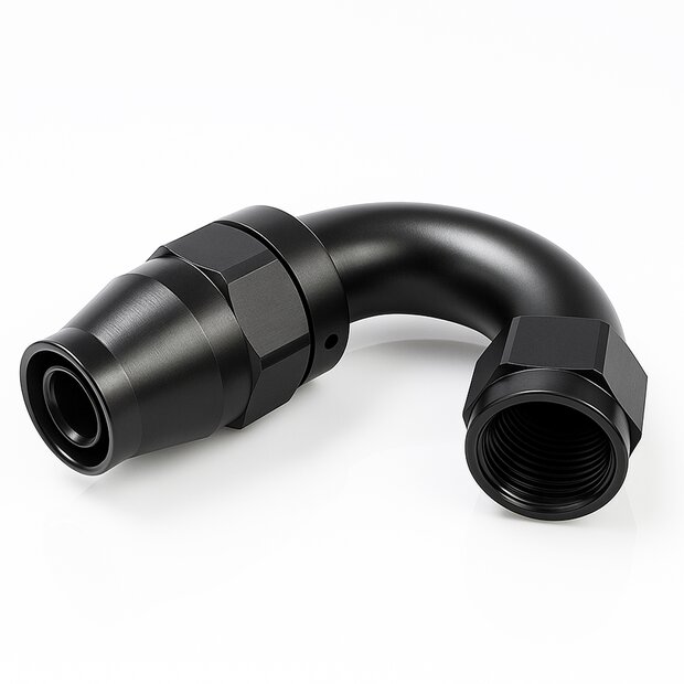 Arlows Alu Dash Fitting - 135� - Schwarz Dash 6 ( 9/16 -...