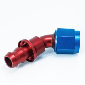 Arlows Push-On Aluminium AN / Dash Fitting - 45 Grad -