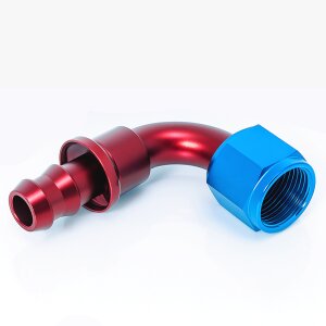 Arlows Push-On Aluminium AN / Dash Fitting - 90 Grad -