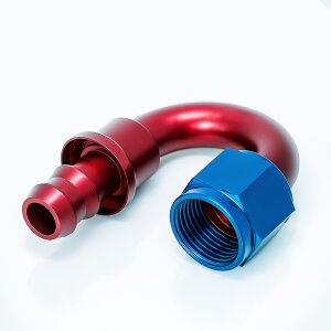 Arlows Push-On Aluminium AN / Dash Fitting - 180 Grad -