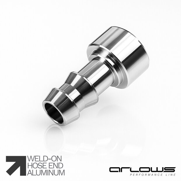 Arlows Weld-on Socket Aluminium Dash 8/13mm