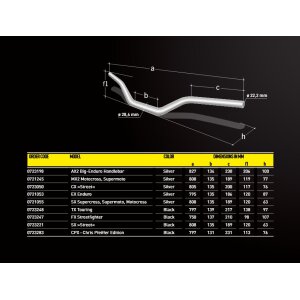 Magura handlebar X-line black, SX Fatbar