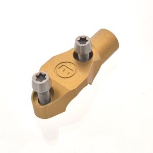 Magura handlebar clamp with mirror clamp HC3 gold, M10x1.25