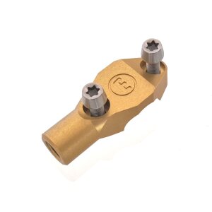Magura handlebar clamp with mirror clamp HC3 gold, M10x1.25