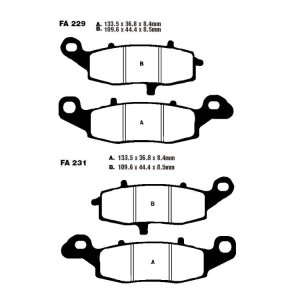 EBC Brake Pads Sinter FA229HH + FA231HH Kawasaki Z750 04-06