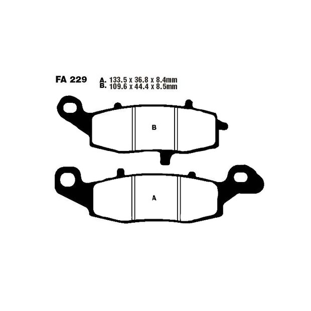 EBC Bremsbel�ge Standard FA229 Kawasaki KLR 650 95-04
