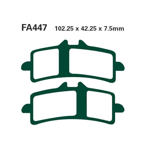 EBC Brake Pads Sinter FA447HH Kawasaki H2 H2R ZX10R 1000...