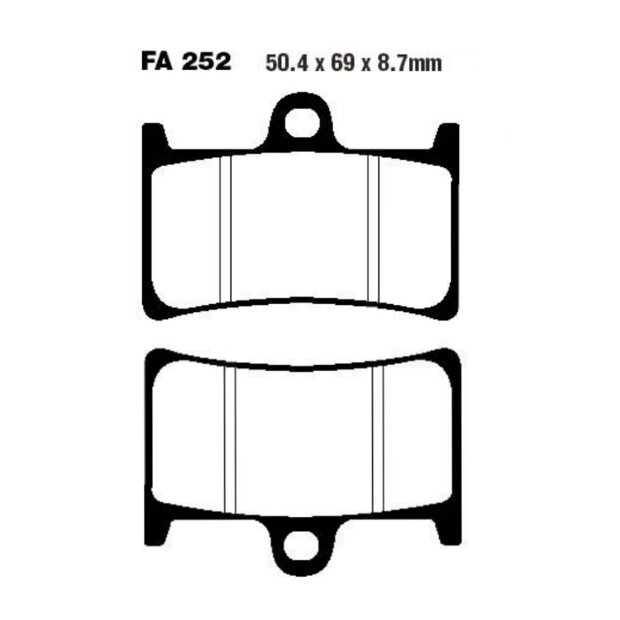 EBC Bremsbel�ge Sinter FA252HH Satz Yamaha YZF600 RH...