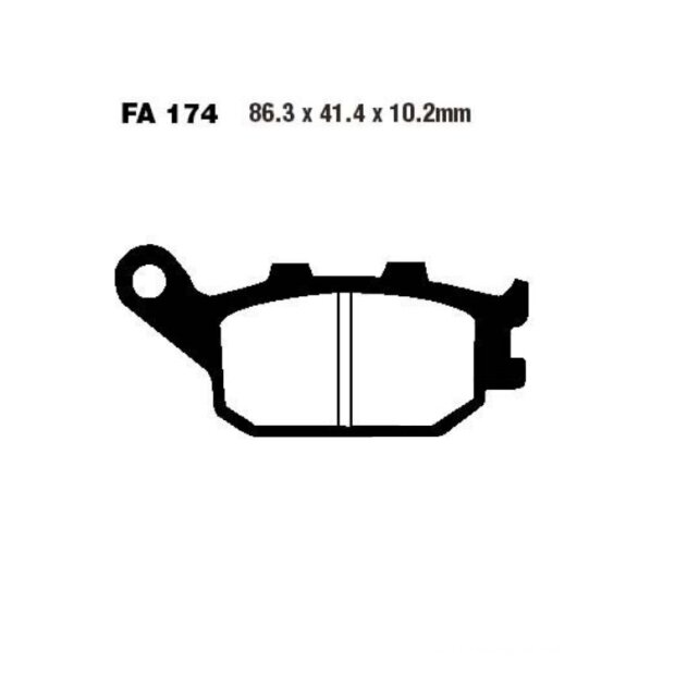 EBC sintered-brake pads FA174HH Kawasaki Z1000 L M ABS 2007–2009