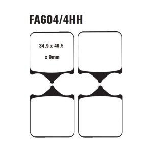 EBC sintered-brake pads FA604/4 HH set BMW S1000RR ABS...
