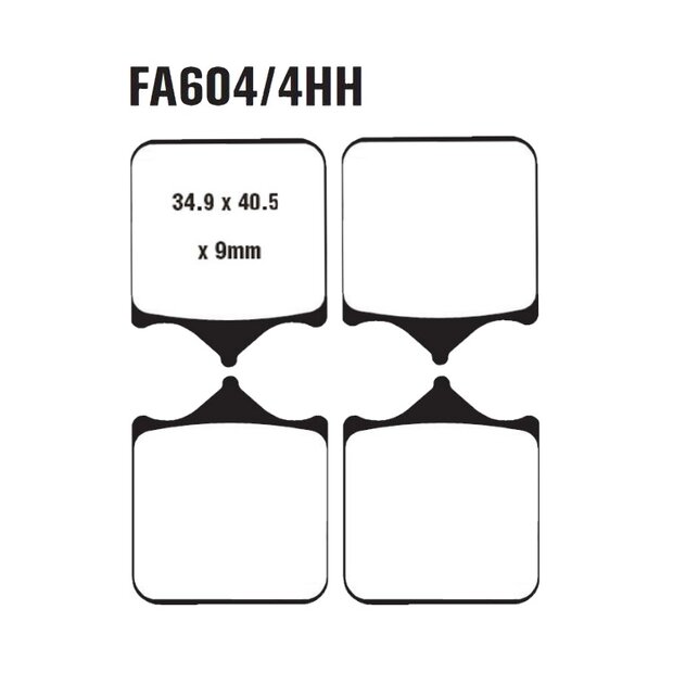 EBC Brake Pads Sinter FA604/4 HH Set Triumph Speed Triple...