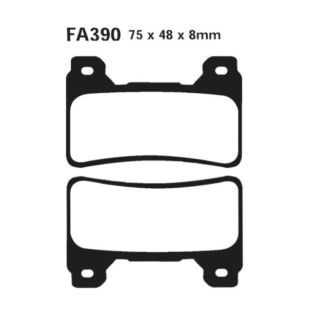 EBC sintered-brake pads FA390HH Honda CBR600RR ABS PC37 PC40 2005–2016
