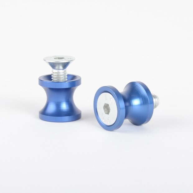 M8 St�nderaufnahme blau eloxiert Bobbins bl� Aufnahme...