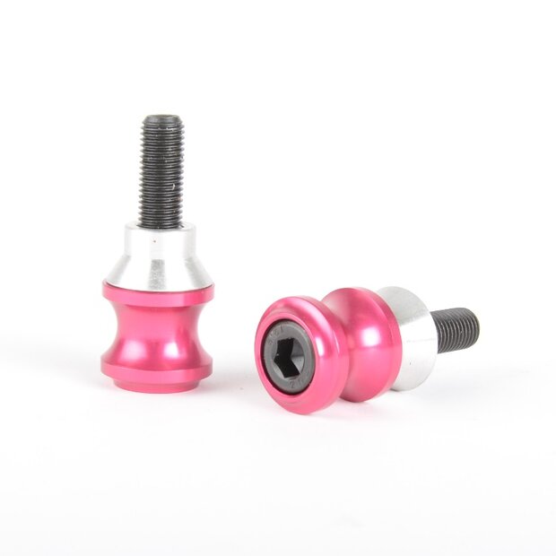 M10 St�nderaufnahme rot eloxiert Bobbins red Aufnahme...