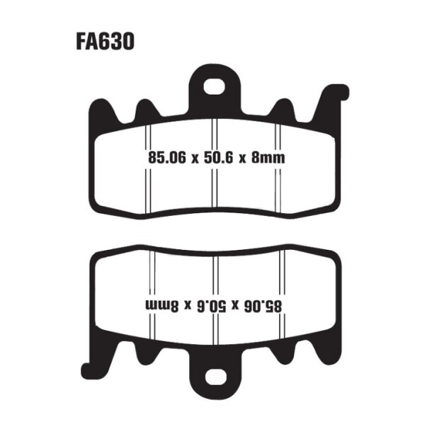 EBC sintered-brake pads FA630HH Ducati Panigale 899 955 959 ABS 2014–2023