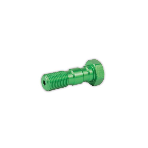 Aluminium double banjo bolt M10x1.00 brake line green...