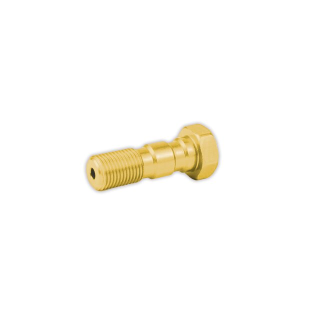 Aluminium double banjo bolt M10x1.00 brake line gold...